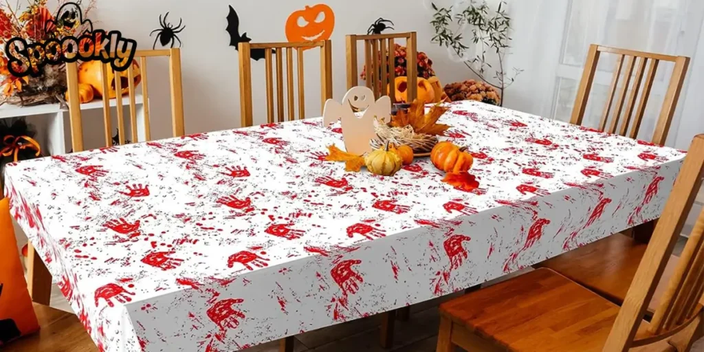 Spooky Tablecloth and Tableware