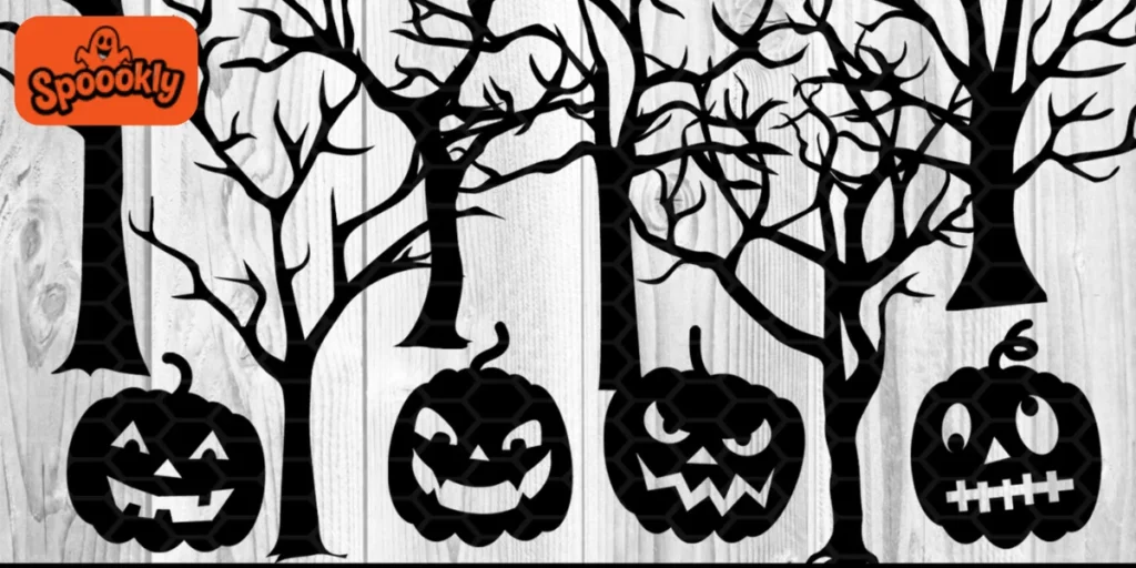Creepy Tree Silhouette Pumpkin