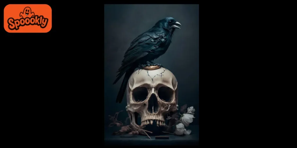 Crow Sitting on a Skull