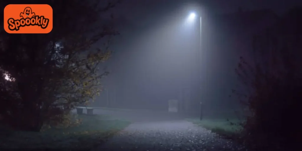 Foggy Street Lamp Scene