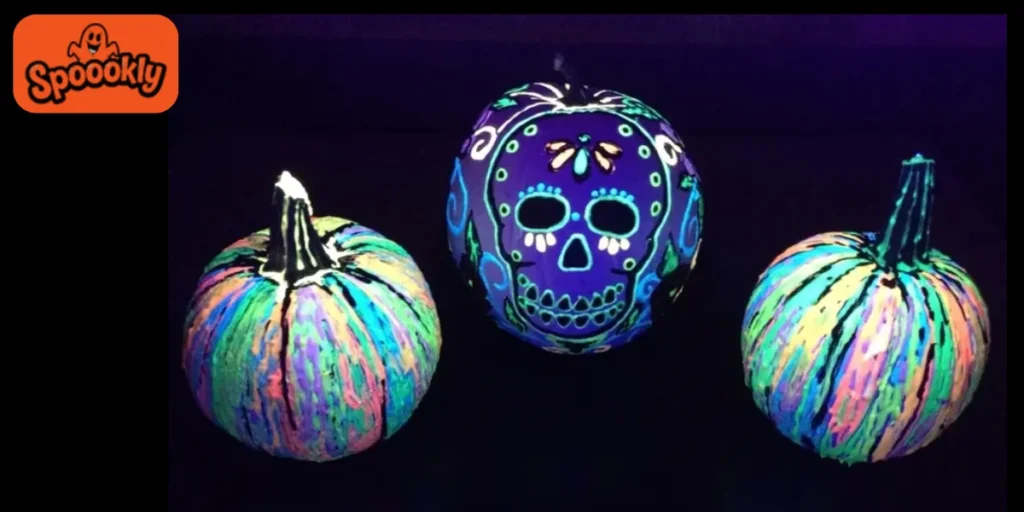 6. Glow in the Dark Painted Pumpkin