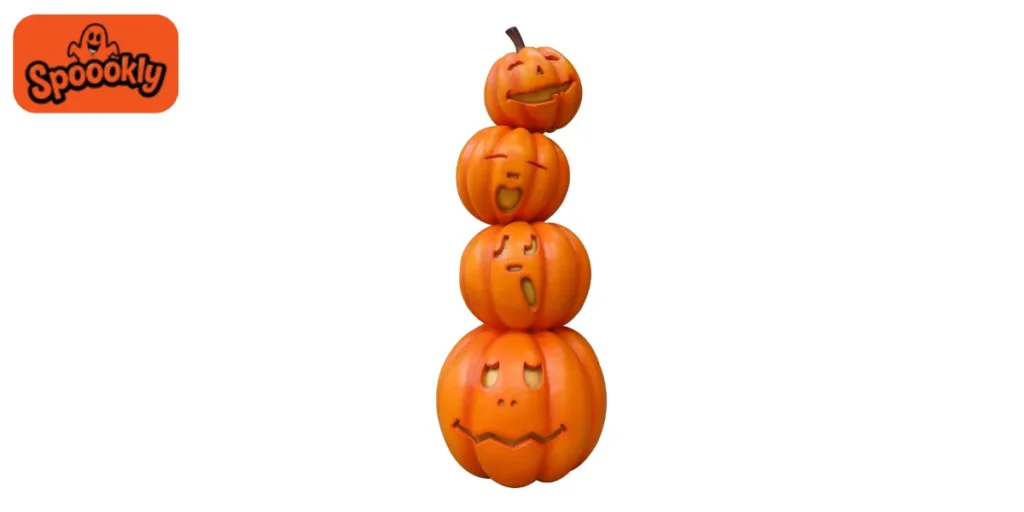 Pumpkin Stack with Different Faces