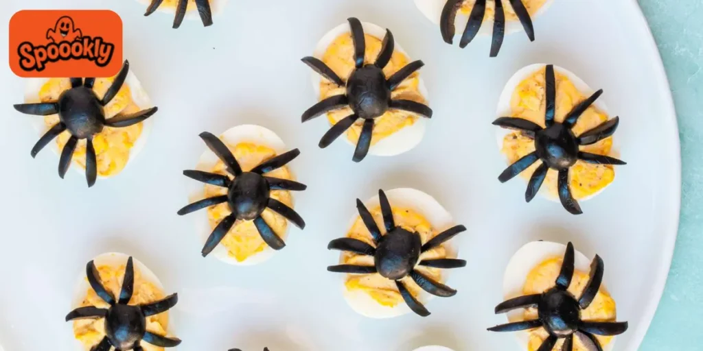Spooky Spider Deviled Eggs