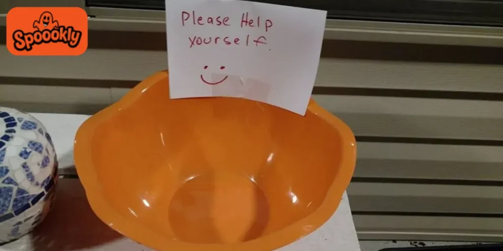 The Candy Bowl with a “Take One” Sign Meme