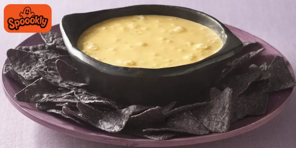 Bat Wing Chips with Spooky Dip