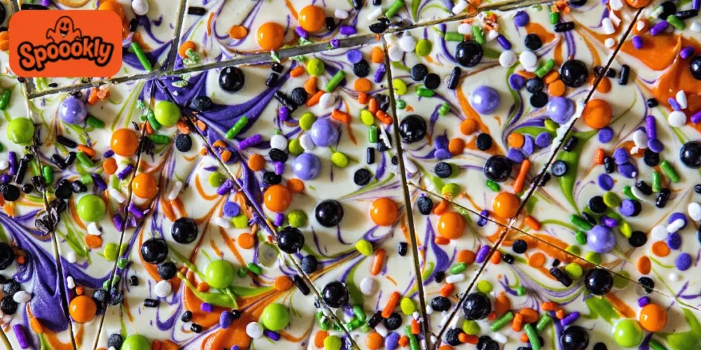 Candy Bark with Halloween Mix