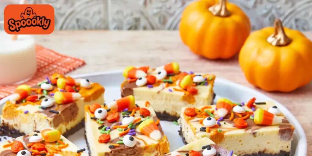 Candy Corn Cheesecake Bars