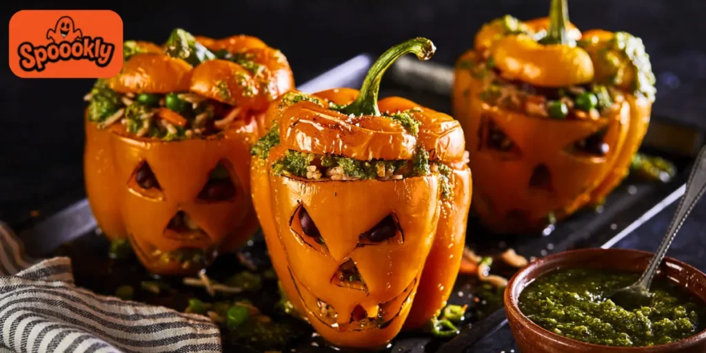 Spooky Stuffed Peppers