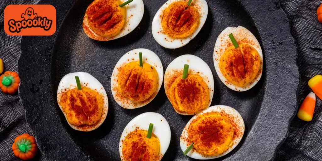 Pumpkin Deviled Eggs