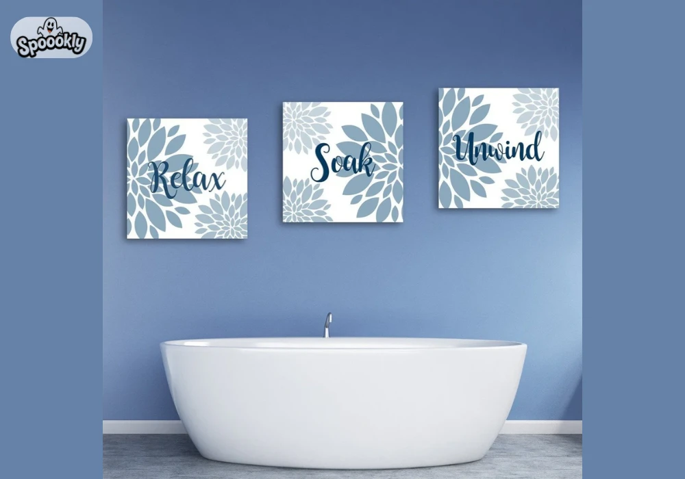 Abstract Canvas Bathroom Wall Art