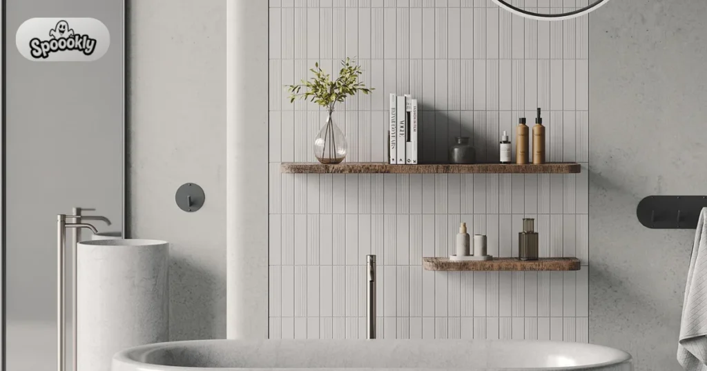 Install Floating Shelves for Practical Bathroom Styling