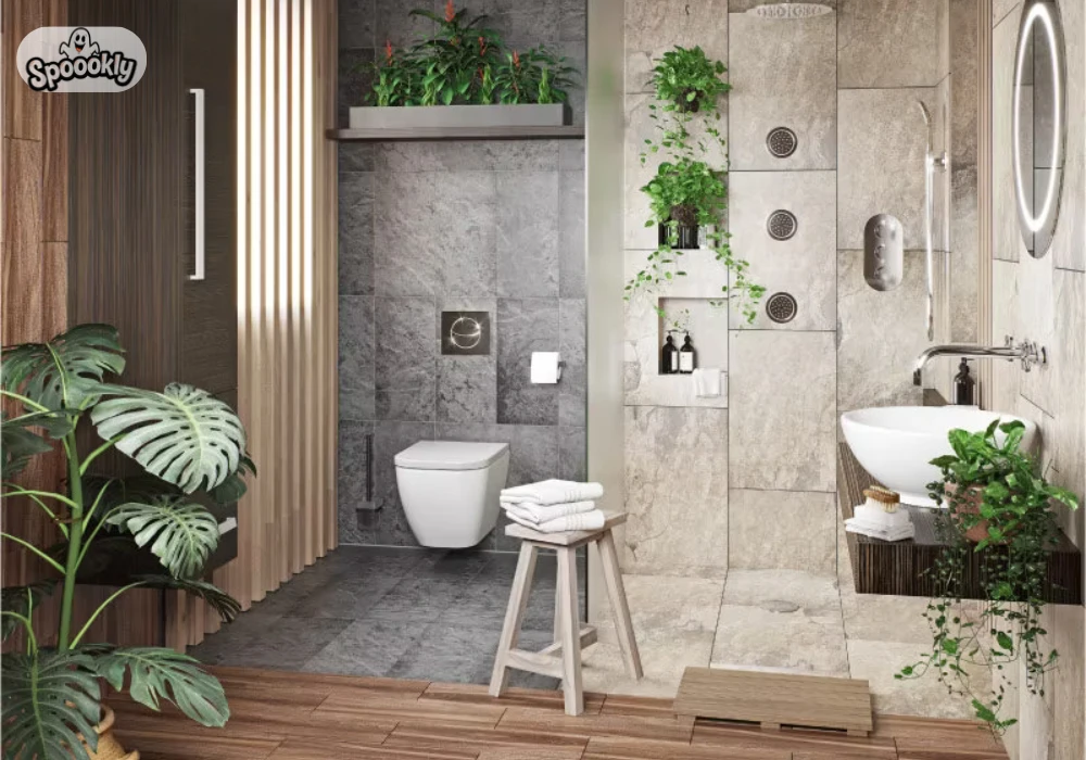 Bathroom Wall Plants and Greenery