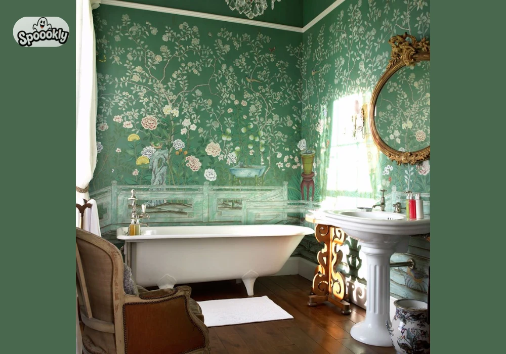 Botanical Bathroom Wallpaper Ideas