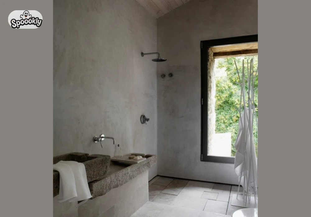 Concrete Bathroom Accent Wall Ideas