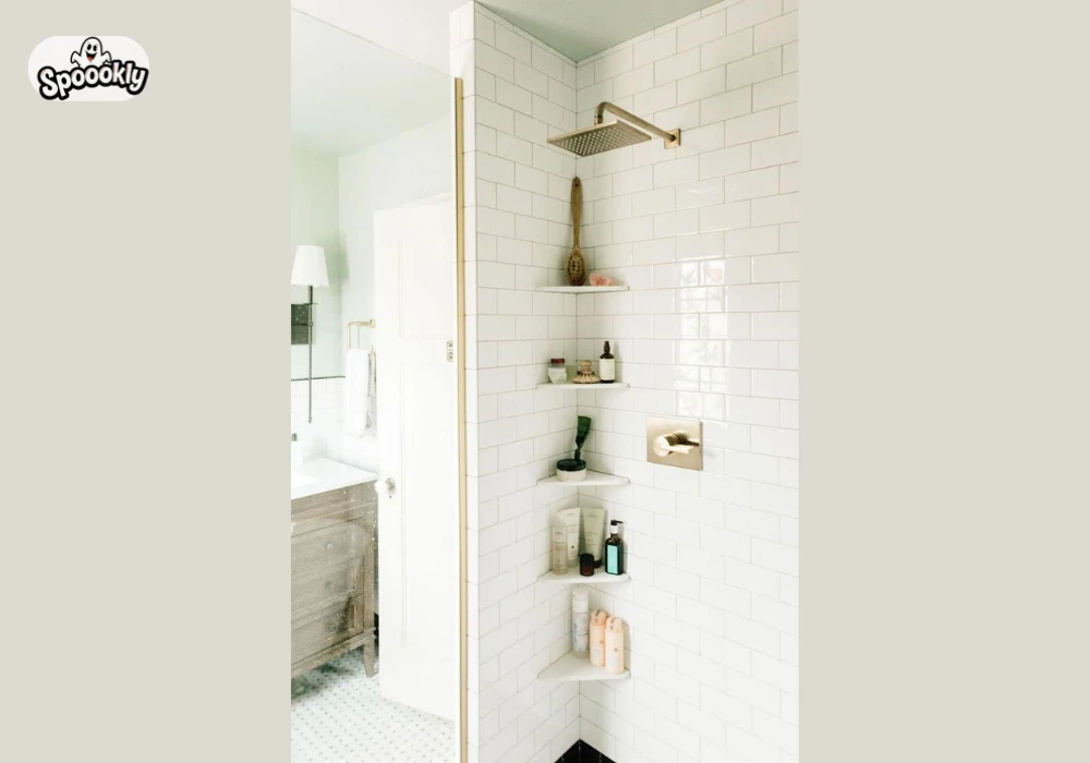 Corner Shelf Bathroom Organization Ideas