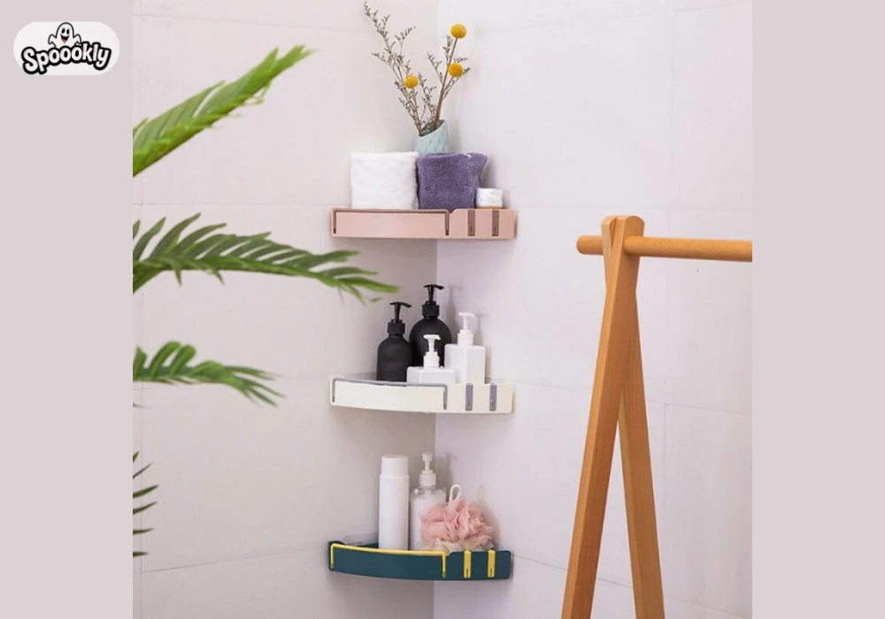 Corner Shelves That Use Forgotten Bathroom Corners