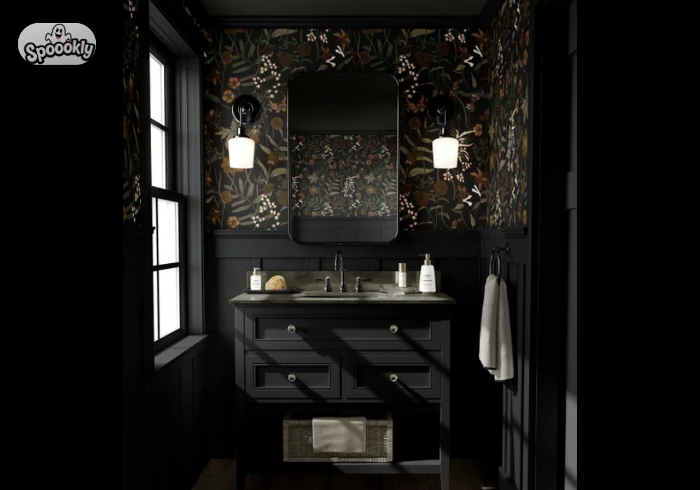 Dark Moody Bathroom Wallpaper Ideas