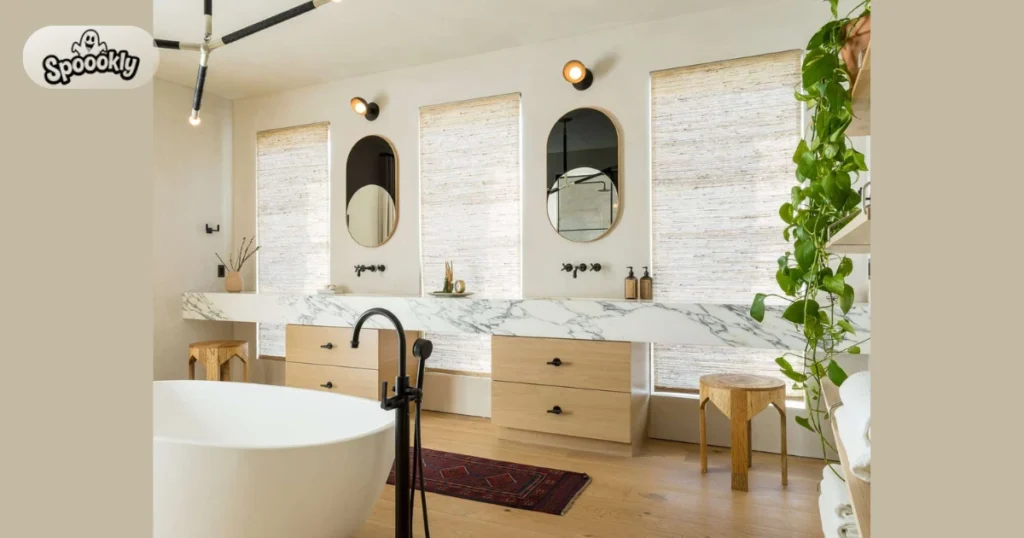 Small Bathroom Countertop Space Saving Idea