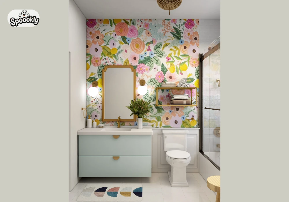 Floral Bathroom Wallpaper Ideas