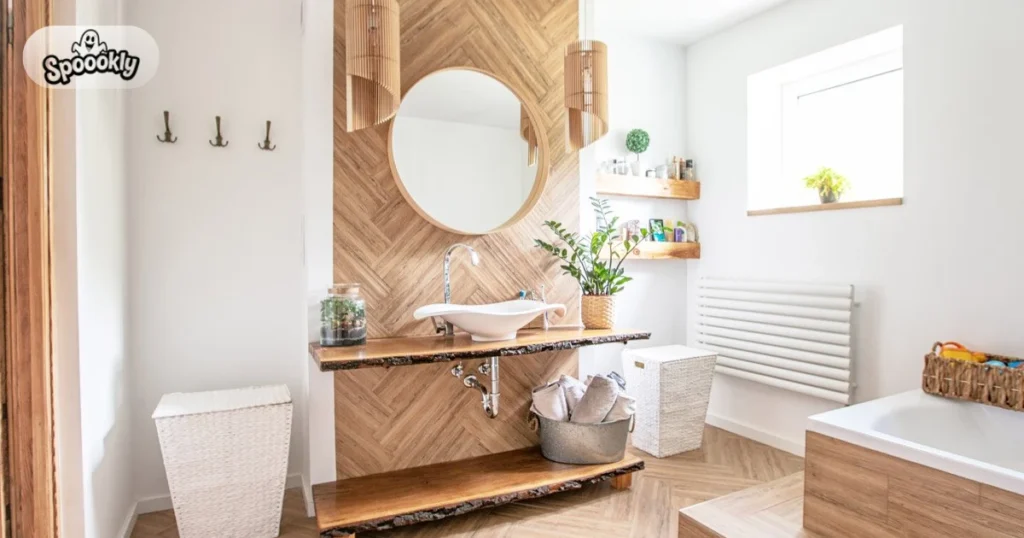 Natural Wood Accent Bathroom