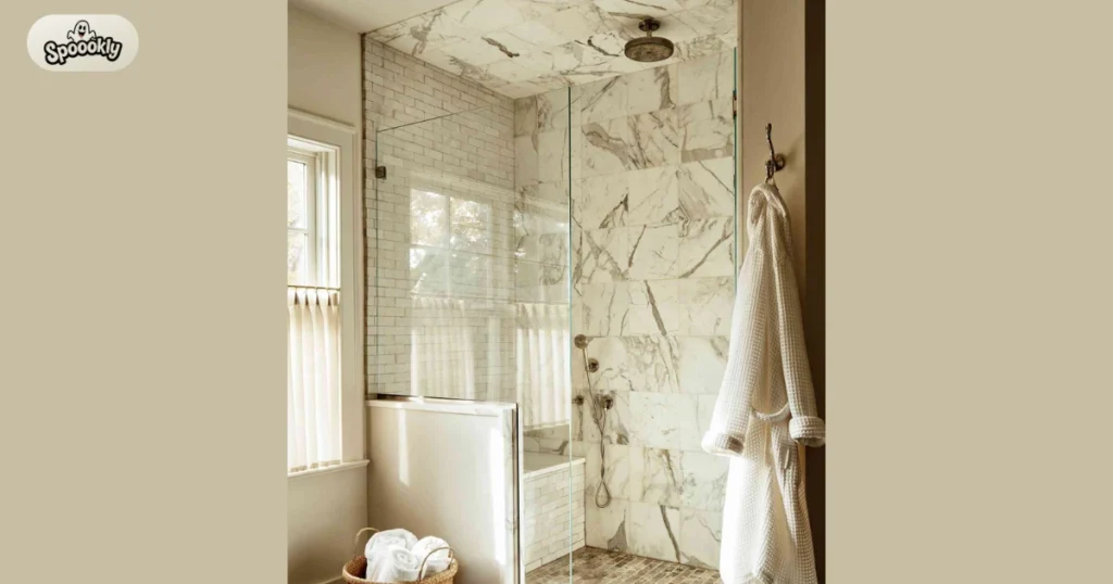 Half-Glass Shower Partition Idea
