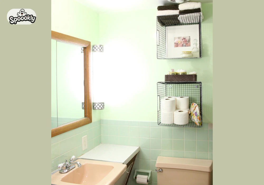 Hanging Basket Bathroom Organization Ideas