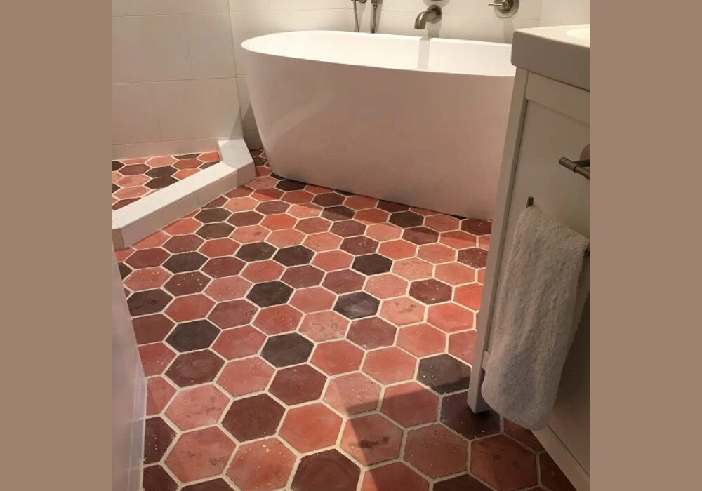 Hexagon Tile Flooring for a Modern Bathroom Style