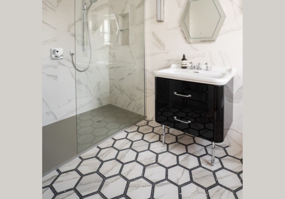 Hexagon Tiles for Modern Bathroom Floors