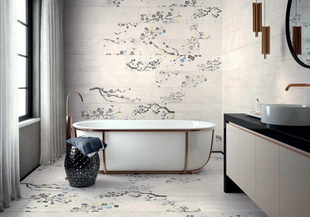 Large Format Tiles for a Clean Bathroom Design