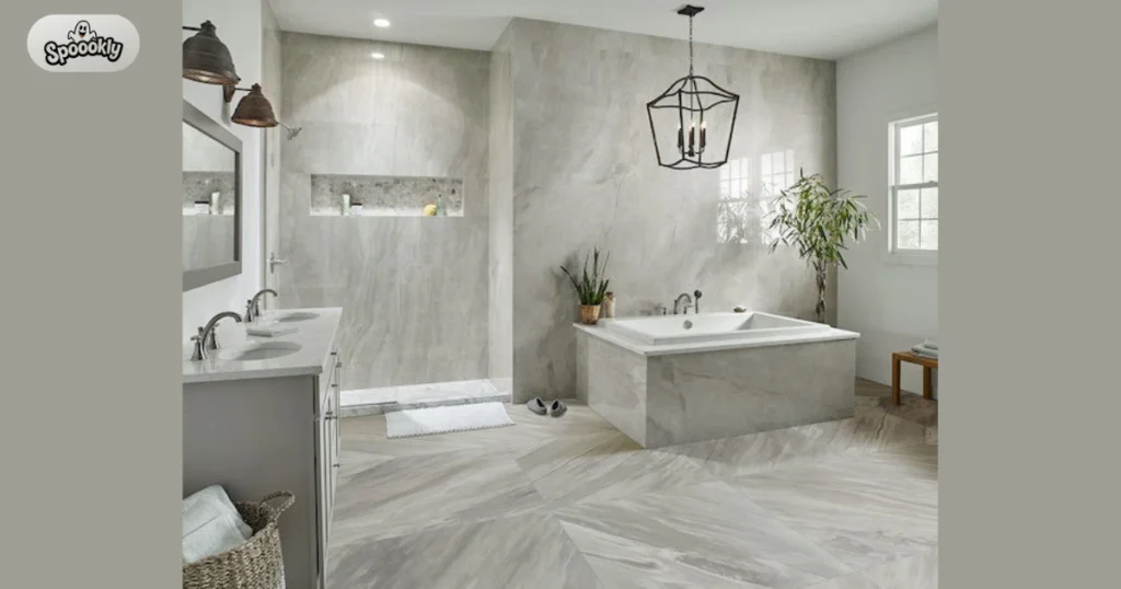 Large Format Tiles for a Spacious Shower Feel