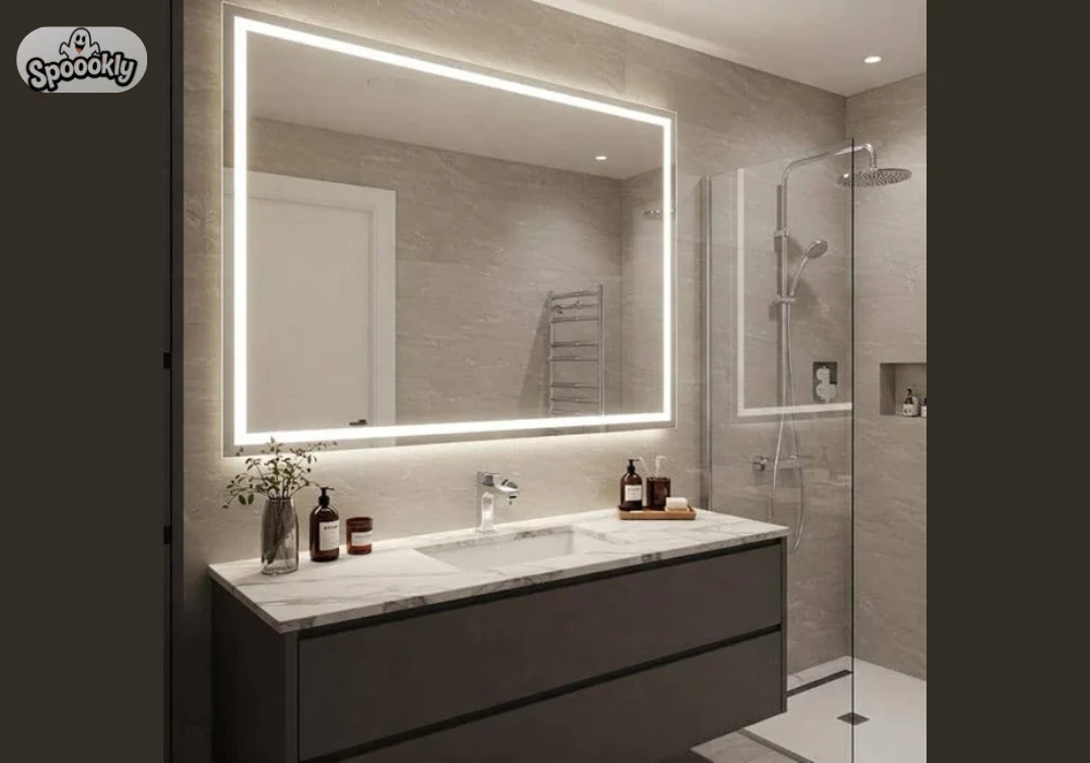 Large Mirror Bathroom Interior Design