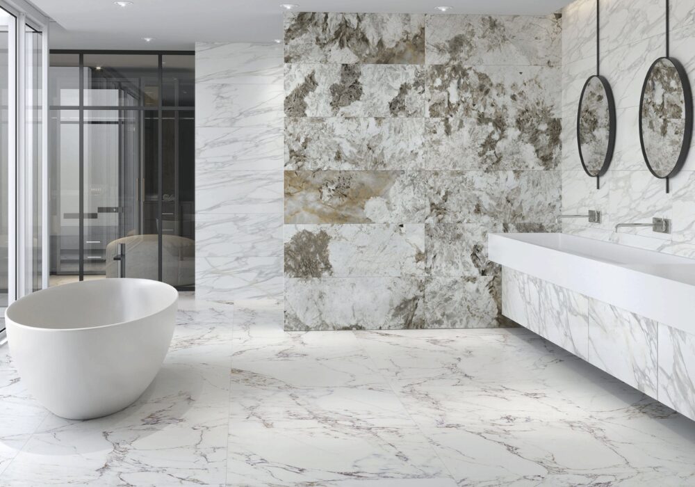 Marble Look Tiles for Elegant Bathroom Spaces