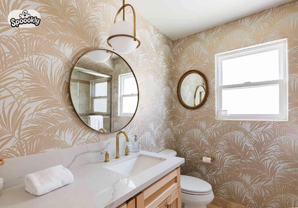 Minimal Neutral Bathroom Wallpaper Ideas