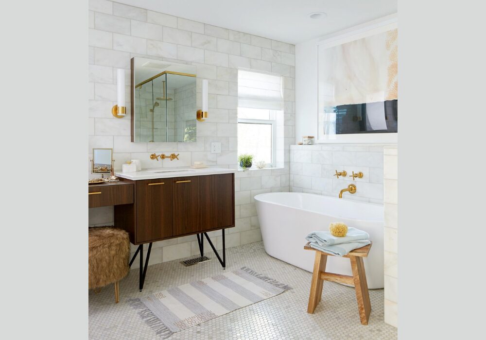 Neutral Color Bathroom Remodeling Design