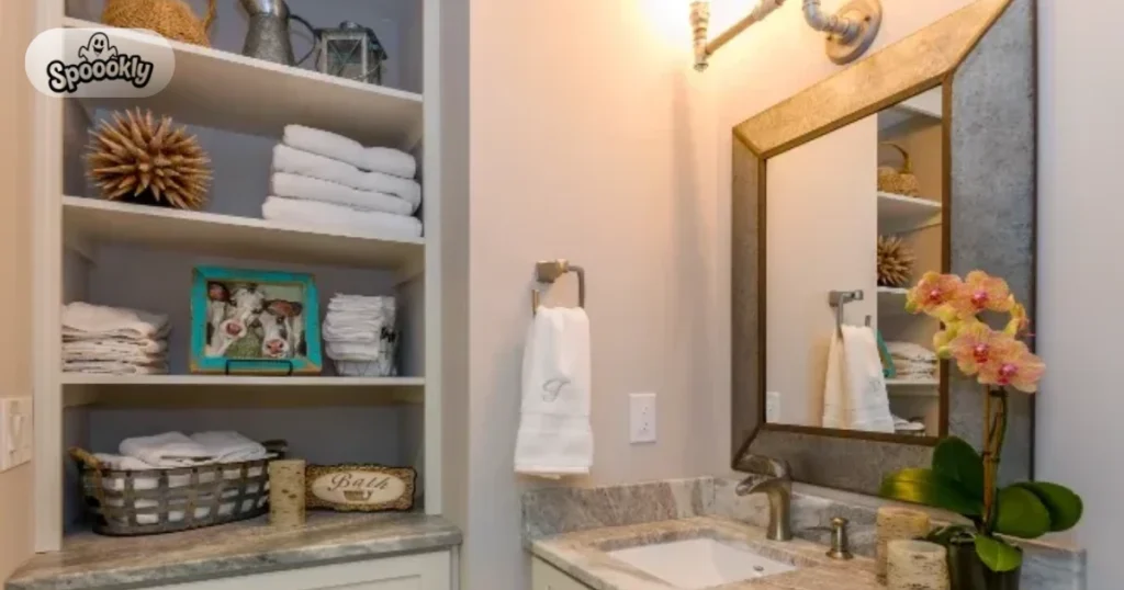 Open Shelf Storage Bathroom
