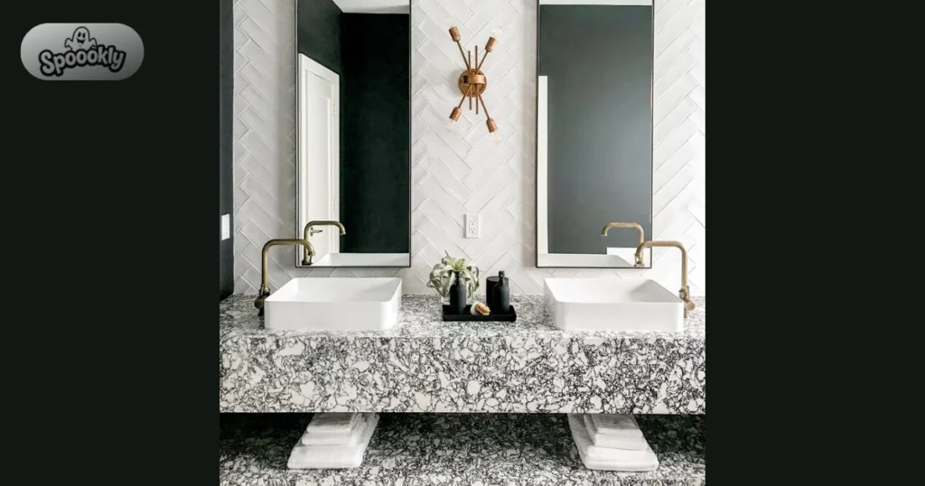 Quartz Bathroom Countertop Idea