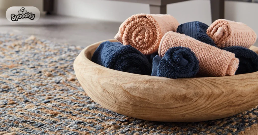 Rolled or Folded Hand Towels Display