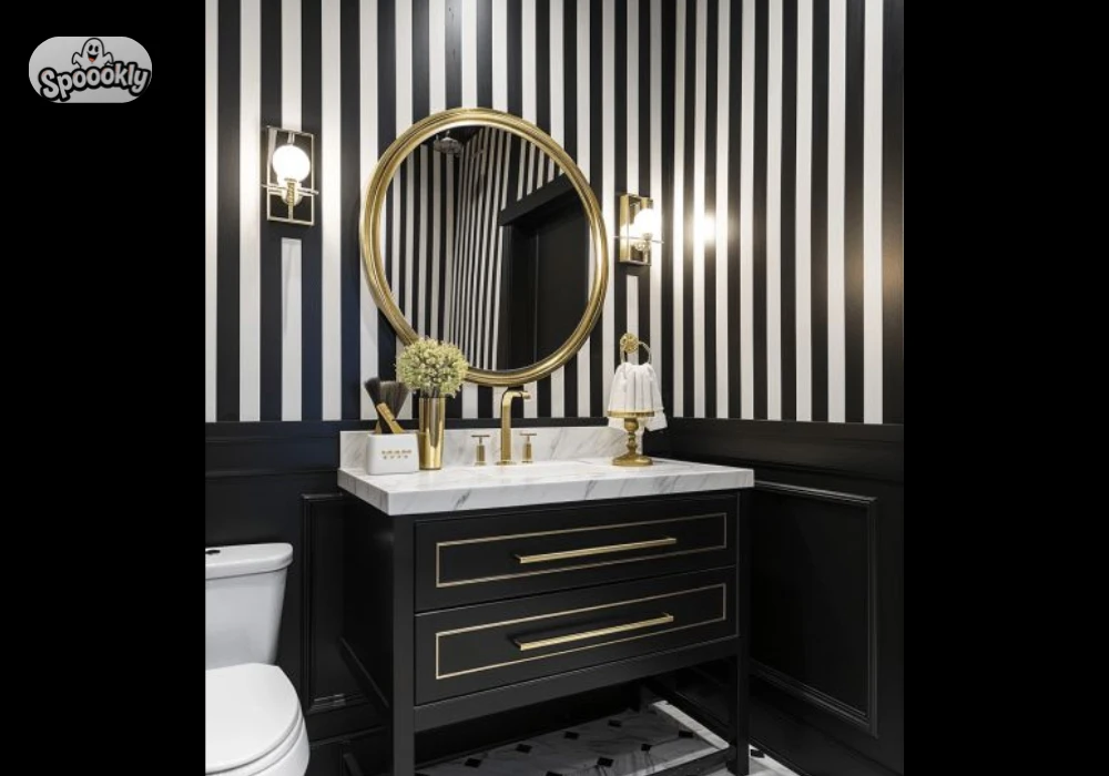 Striped Bathroom Wallpaper Ideas