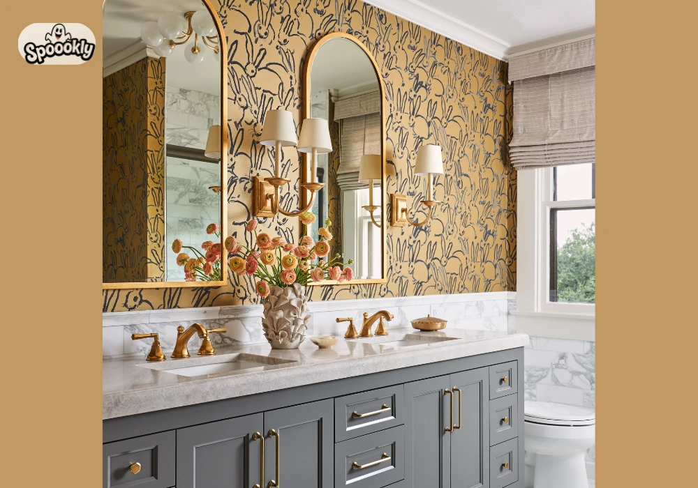 Textured Bathroom Wallpaper Ideas