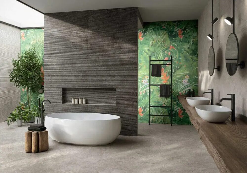 Textured Tiles for a Unique Bathroom Surface