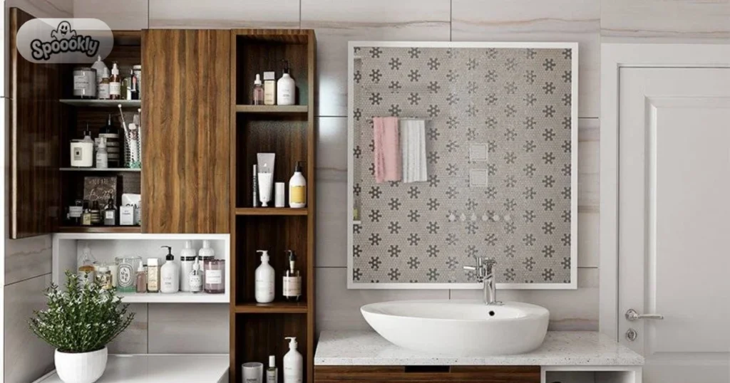 Vertical Storage Bathroom Design