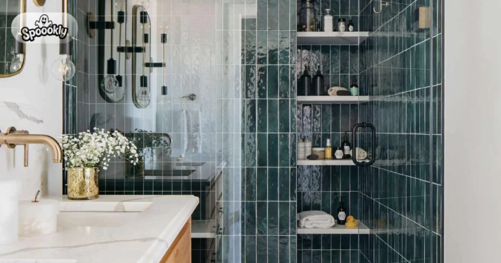 Built In Shower Niches for Hidden Storage