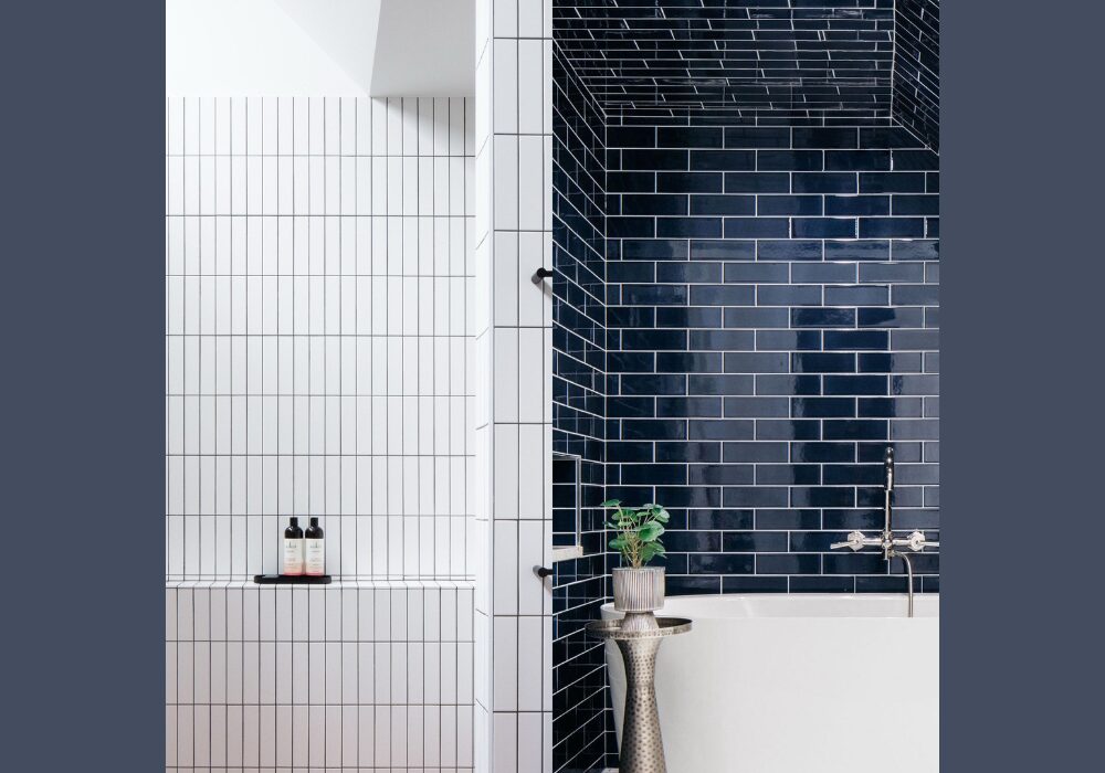 Vertical Tile Layout for Small Bathrooms