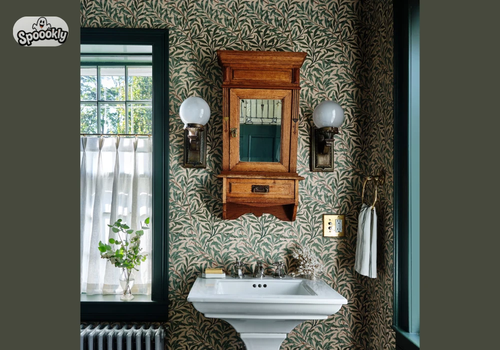 Vintage Style Bathroom Wallpaper Ideas