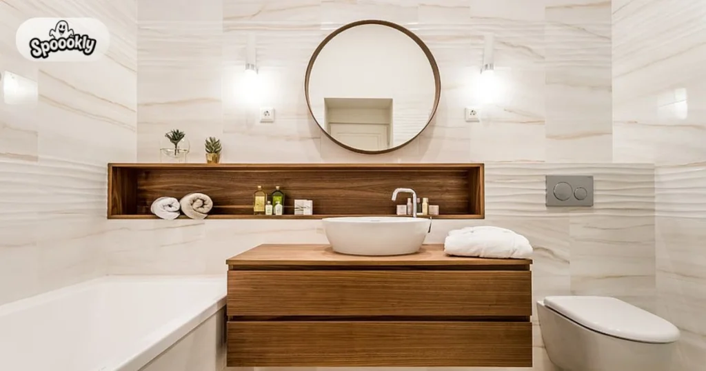Wooden Accent Bathroom Decor