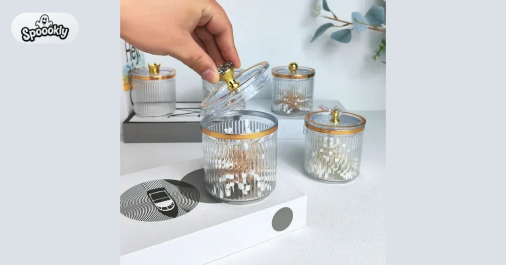 Glass Jars for Cotton Balls and Q Tips