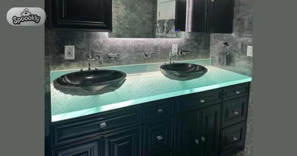 Glass Bathroom Countertop Design