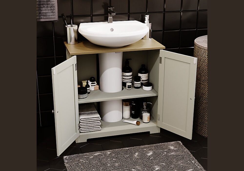 under sink bathroom storage